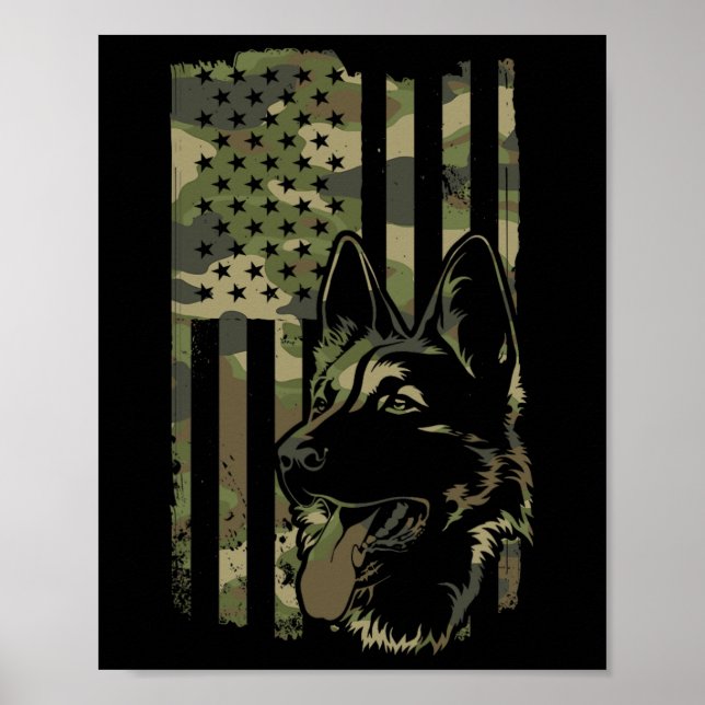 Póster Perro pastor alemán - Amante de los perros Pastor  (Frente)