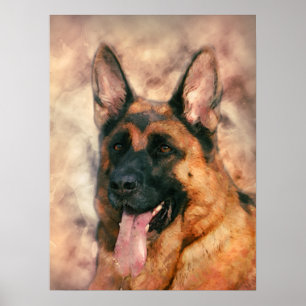 Póster Perro pastor alemán - GSD