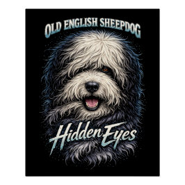 Póster Perro pastor inglés antiguo
