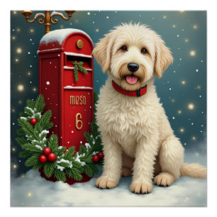 Póster Perro Pastor Inglés Antiguo Tarjeta Postal de Navi