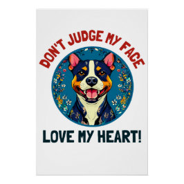 Póster Perro Pitbull