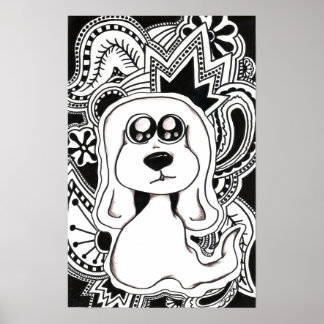 Póster Perro psicodélico