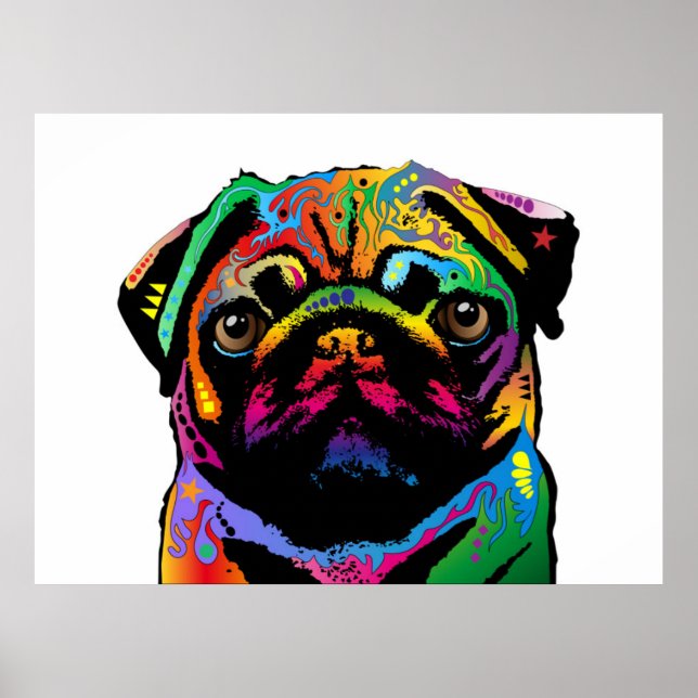 Póster Perro Pug (Frente)