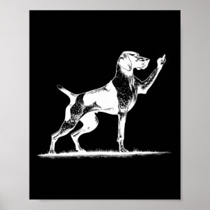Póster Perro puntero grosero agujero Perro de caza alemán