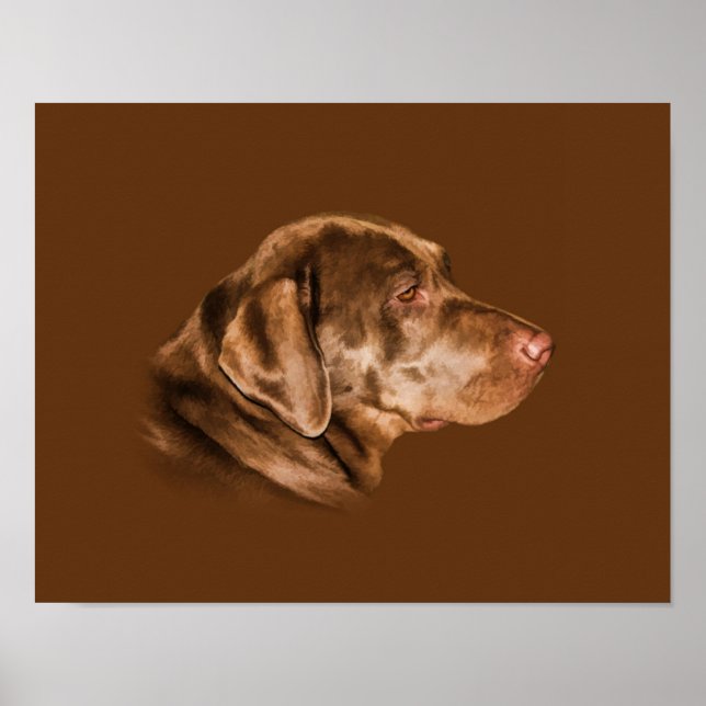 Póster Perro recuperador de labrador, Personalizable (Frente)