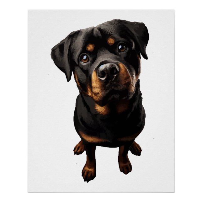 Póster perro rottweiler (Anverso)