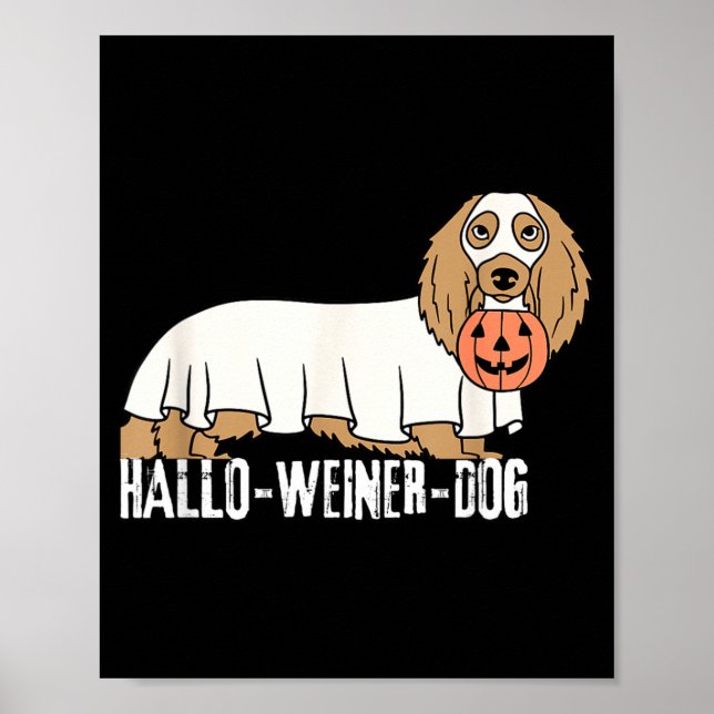 Póster Perro salchicha de Halloween Hallo-Weiner-Dog (Frente)