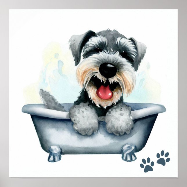 Póster Perro Schnauzer (Frente)