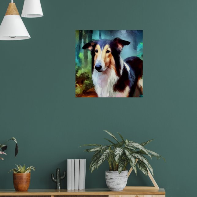 Póster Perro suave de Collie (Salón 1)