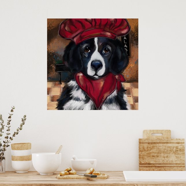 Póster Perro Terranova    (Cocina)