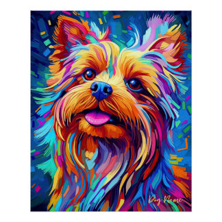 Póster Perro Terrier de Yorkshire 001 - Zetton Ziana