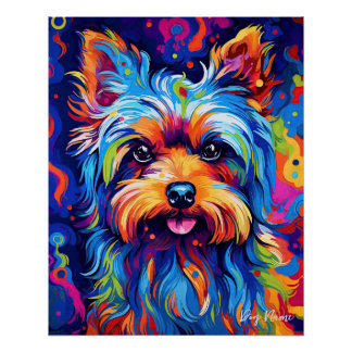 Póster Perro Terrier de Yorkshire 005 - Zetton Ziana