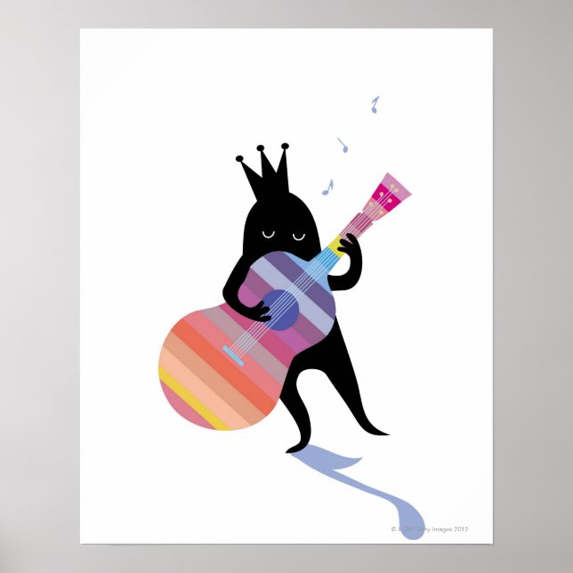 Póster Perro tocando guitarra (Frente)