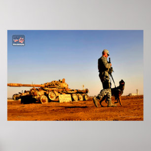 PÓSTER PERRO TRABAJADOR MILITAR DE EE.UU.