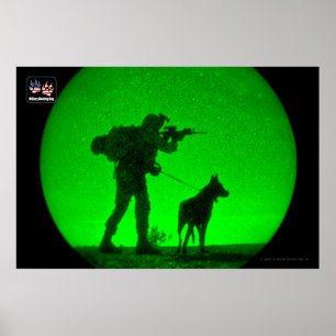 PÓSTER PERRO TRABAJADOR MILITAR DE EE.UU.
