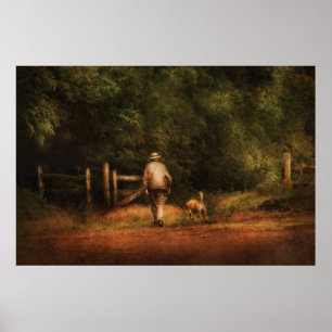 Póster Perro - Un hombre y su mejor amigo