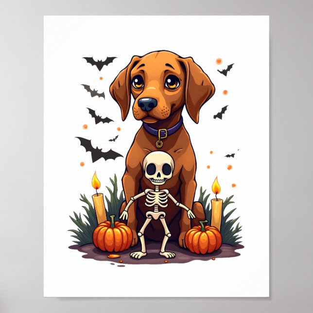 Póster Perro Voodoo Vizsla (Frente)