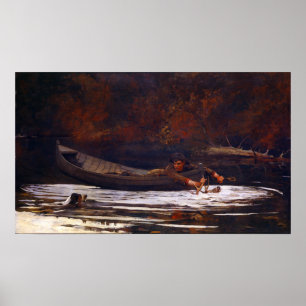 Póster Perro y cazador de Winslow Homer