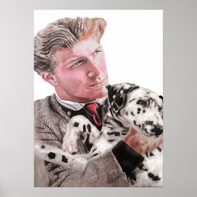 Póster Perros adorables de perro y perro de Dalmacia (Frente)