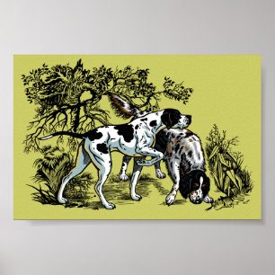 Póster perros cazadores