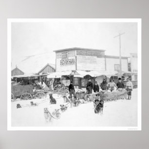 Póster Perros con comida Alaska 1924