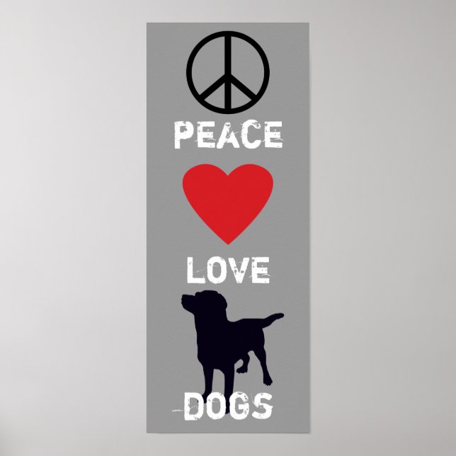 Póster Perros de amor por la paz (Frente)