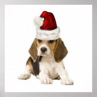Póster Perros Ditzy~Poster original~Beagle~Navidades