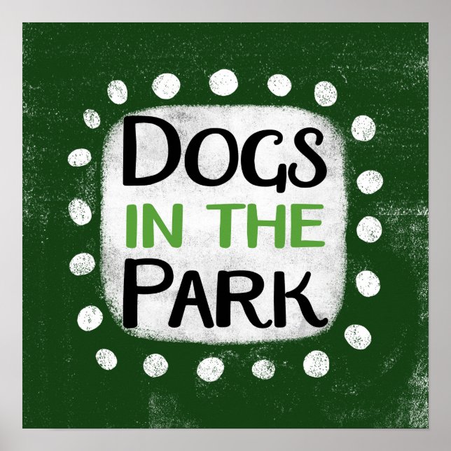 Póster Perros En El Parque Poster Wall Art (Frente)