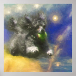 PÓSTER PERROS EN POODLE DE PATRULLA DE BOLA DEL CIELO