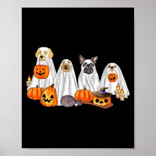 Póster Perros Fantasmas de Halloween _ Sobre de Cuteness 