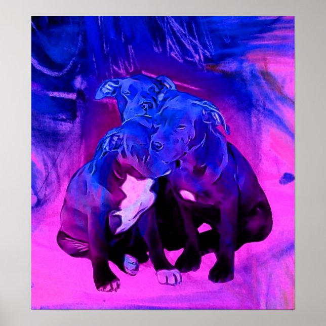 Póster Perros, fe, esperanza y caridad de cachorro maltra (Frente)