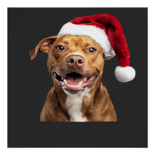 Póster Perros felices en Navidad Perros divertidos Camise