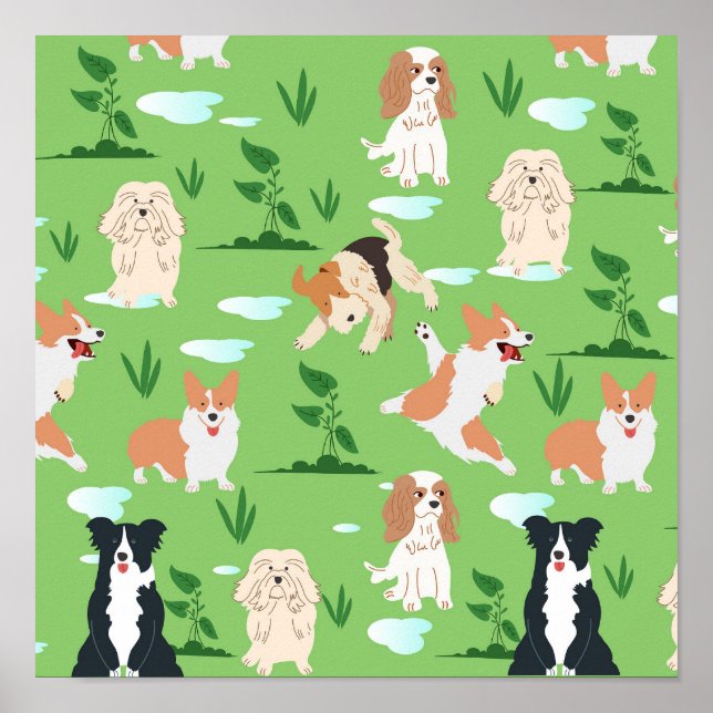 Póster Perros garabatean (Frente)