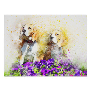 Póster Perros gemelos