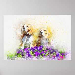 Póster Perros gemelos