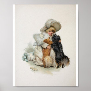 Póster Perros lindos caseros agradables de Terrier del