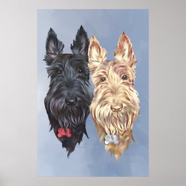Póster Perros Scottie (Frente)
