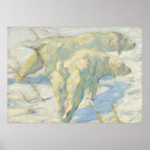 Póster Perros siberianos - Franz Marc, Poster Bella Artes