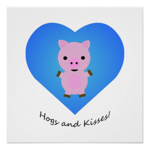Póster Perros y besos de cerdo