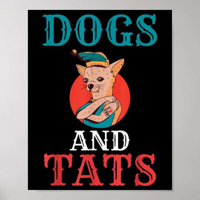 Póster Perros Y Tatuajes Tentadores Tácticos Lover (Frente)