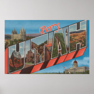 Póster Perry, letra ScenesPerry, UT de UtahLarge