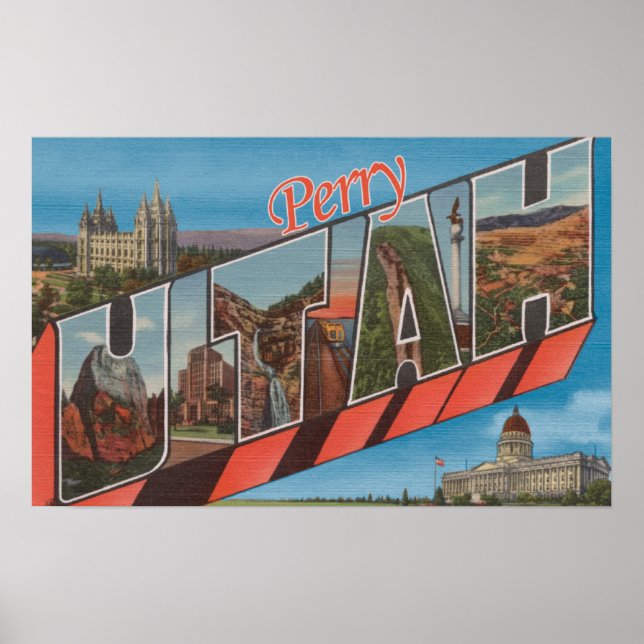 Póster Perry, UtahEscenas de letras grandesPerry, UT (Frente)