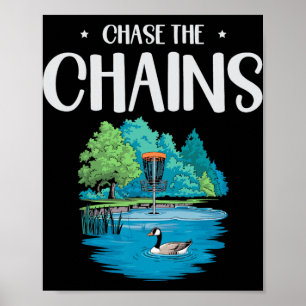Póster Perseguir las cadenas de Disc Golf Escénico Natura