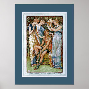 Póster Perseo armado por los ninfas