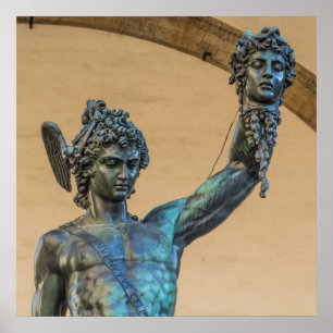 Póster Perseo con la cabeza de Medusa