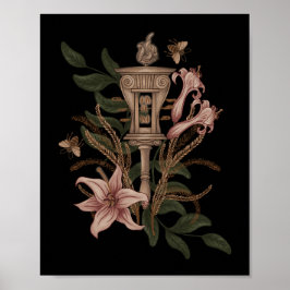 Póster Persephone Sistrum en el campo de los lirios y el 