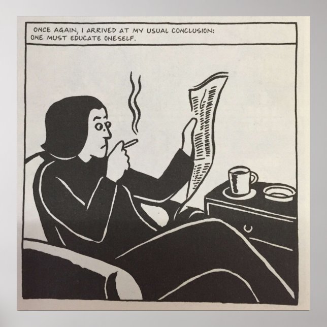 Póster Persépolis - Educarse a sí mismo (Frente)