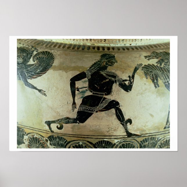 Póster Perseus Fleeing from the Gorgons, detalle de una A (Frente)