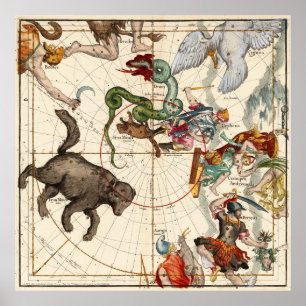Póster Perseus, Hércules, Cassiopea y Andromeda