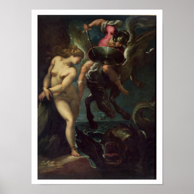 Póster Perseus y Andromeda, c.1610 (aceite sobre lienzo) (Frente)